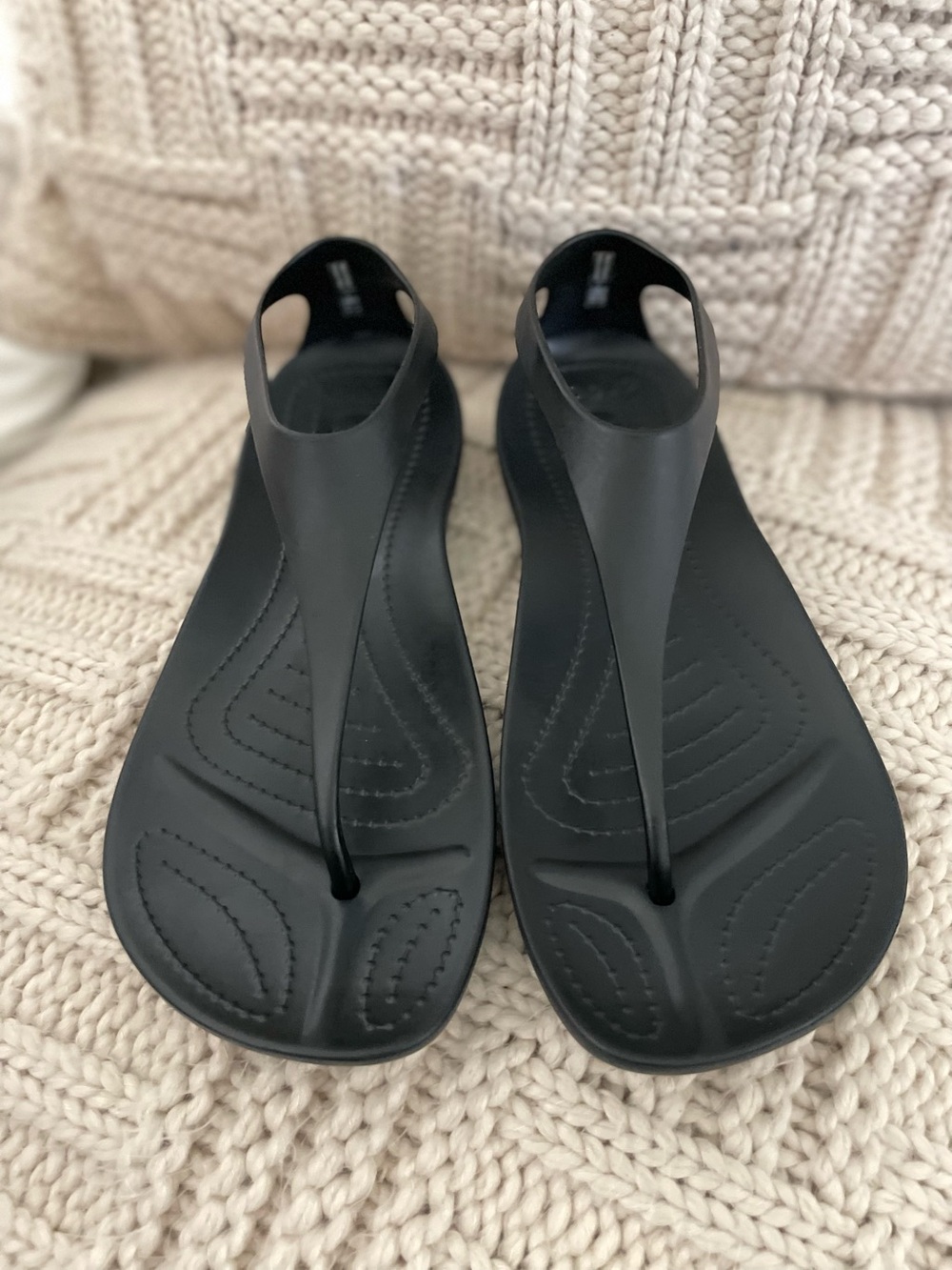 Crocs Sexi Serena Sandals Black Size 8 Like New